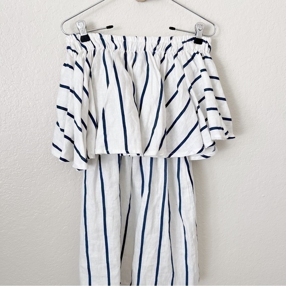 Faithfull the brand striped linen strapless dress size Small - Picture 8 of 15